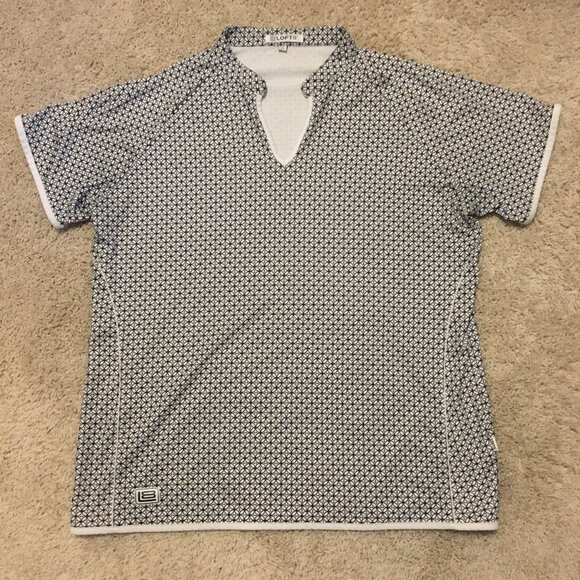 Flower of Life Tunic Neck Poly Flex Golf Shirt - Picture 12 of 16